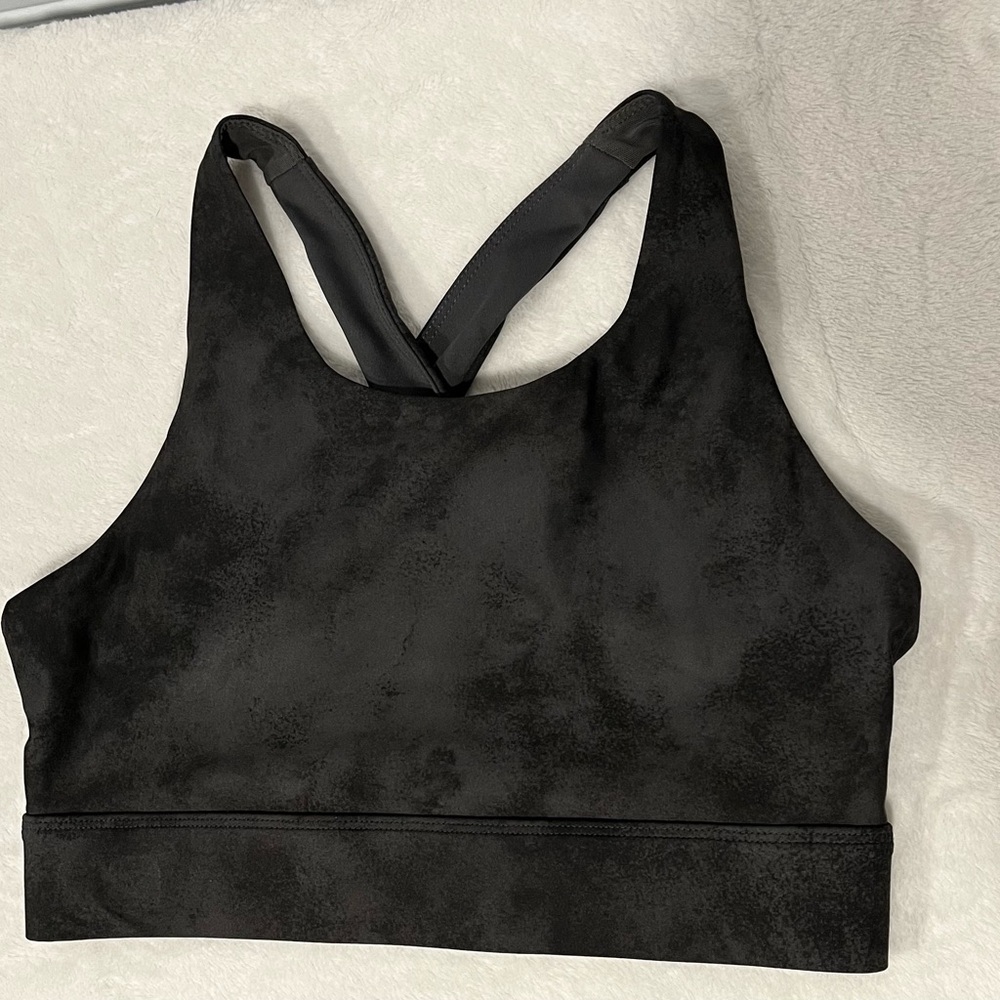Fabletics no bounce high impact gray sports bra
